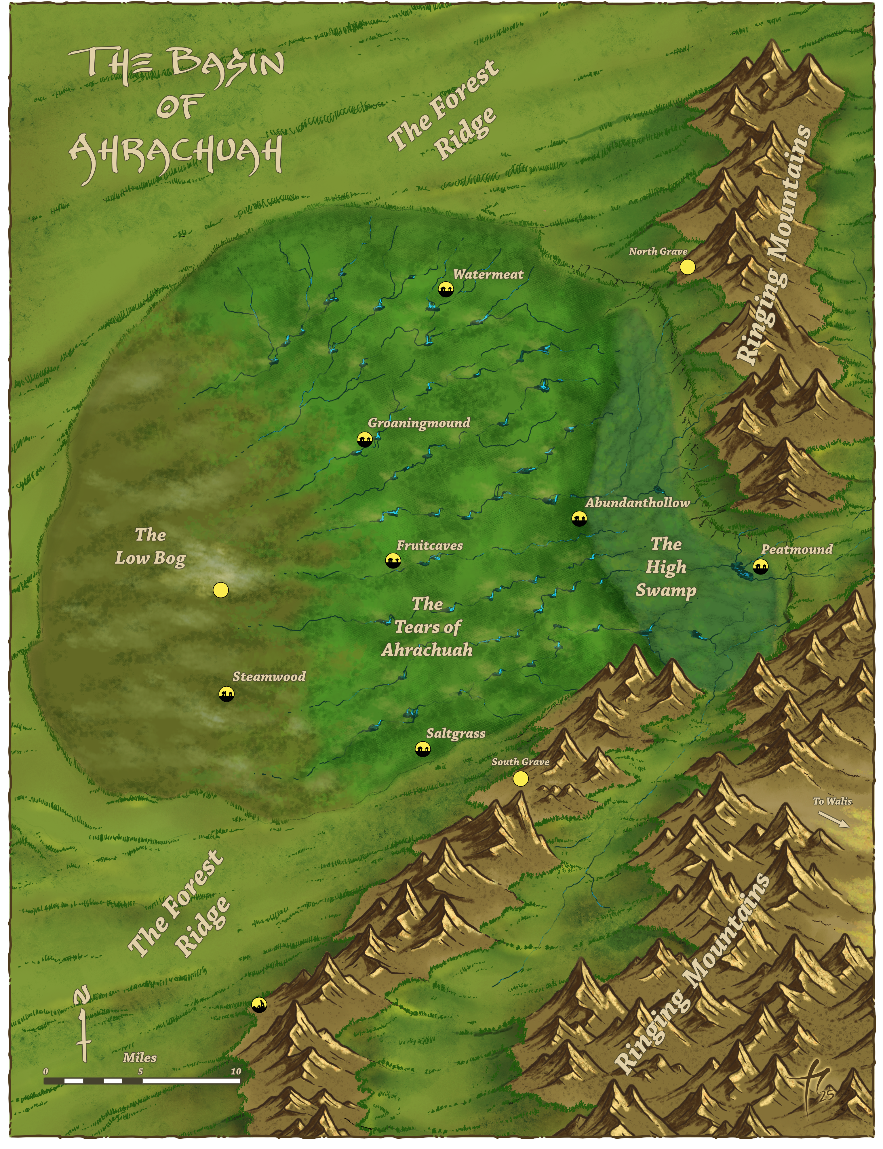 Map of the Basin of Ahrachuah