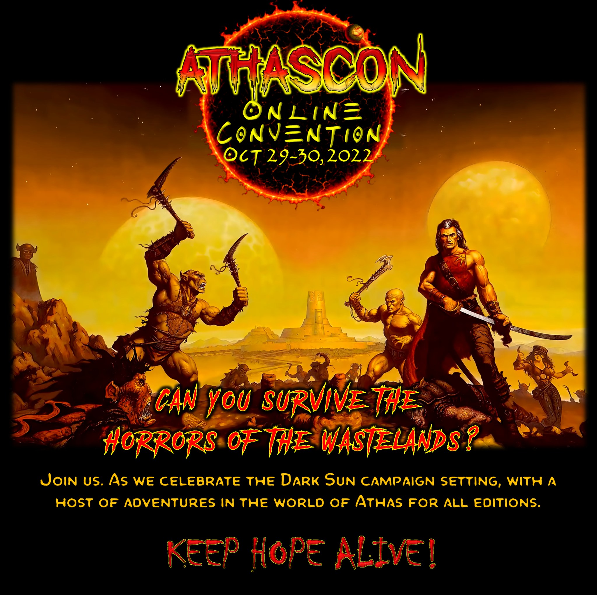 Online Oct 29-30th, 2022. Athascon Discord Server: https://discord.gg/tRrtyFkb